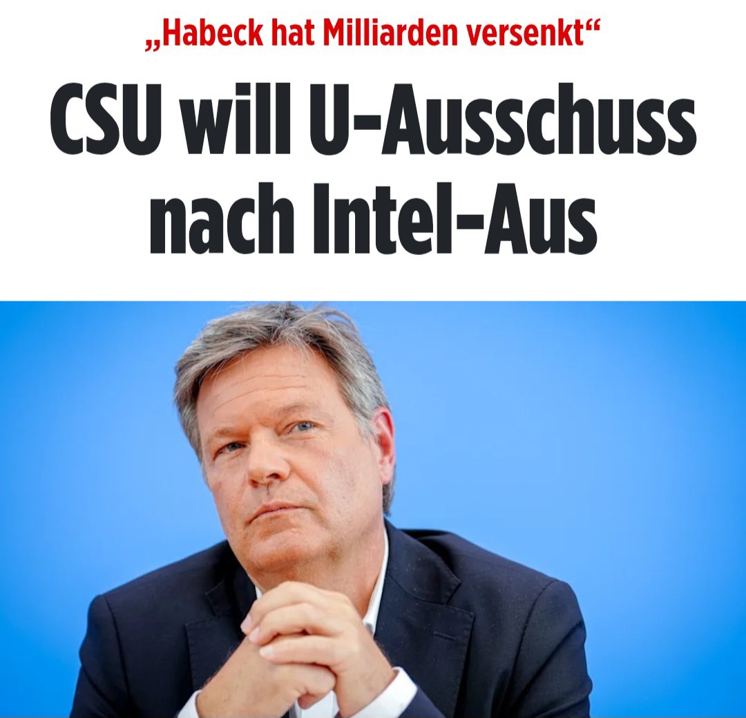 CSU will U-Ausschuss wegen Milliarden Subventionen für #Intel, die jetzt *nicht* ausgegeben werden. 

Ein U-Ausschuss wegen Milliarden Steuergeldverschwendung wegen der #Maskendeals von #Spahn wird aber abgelehnt. 

Sag mal, spüren die sich eigentlich noch?! 🤯