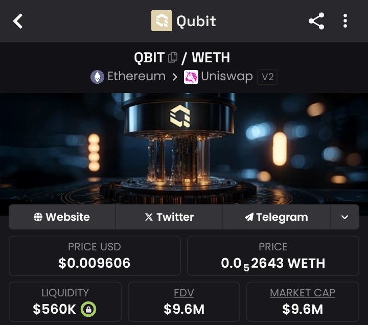 cryptoraiyan's tweet image. 🧠 $QUBIT is cooking something serious...
Just 28 days old, sitting at a $9.6M MC, but already feels like it’s ahead of the curve.
The quantum layer for Web3 — with quantum-secure wallets, real QPU access, and physics-backed entropy APIs. Yeah, not your average meme coin.