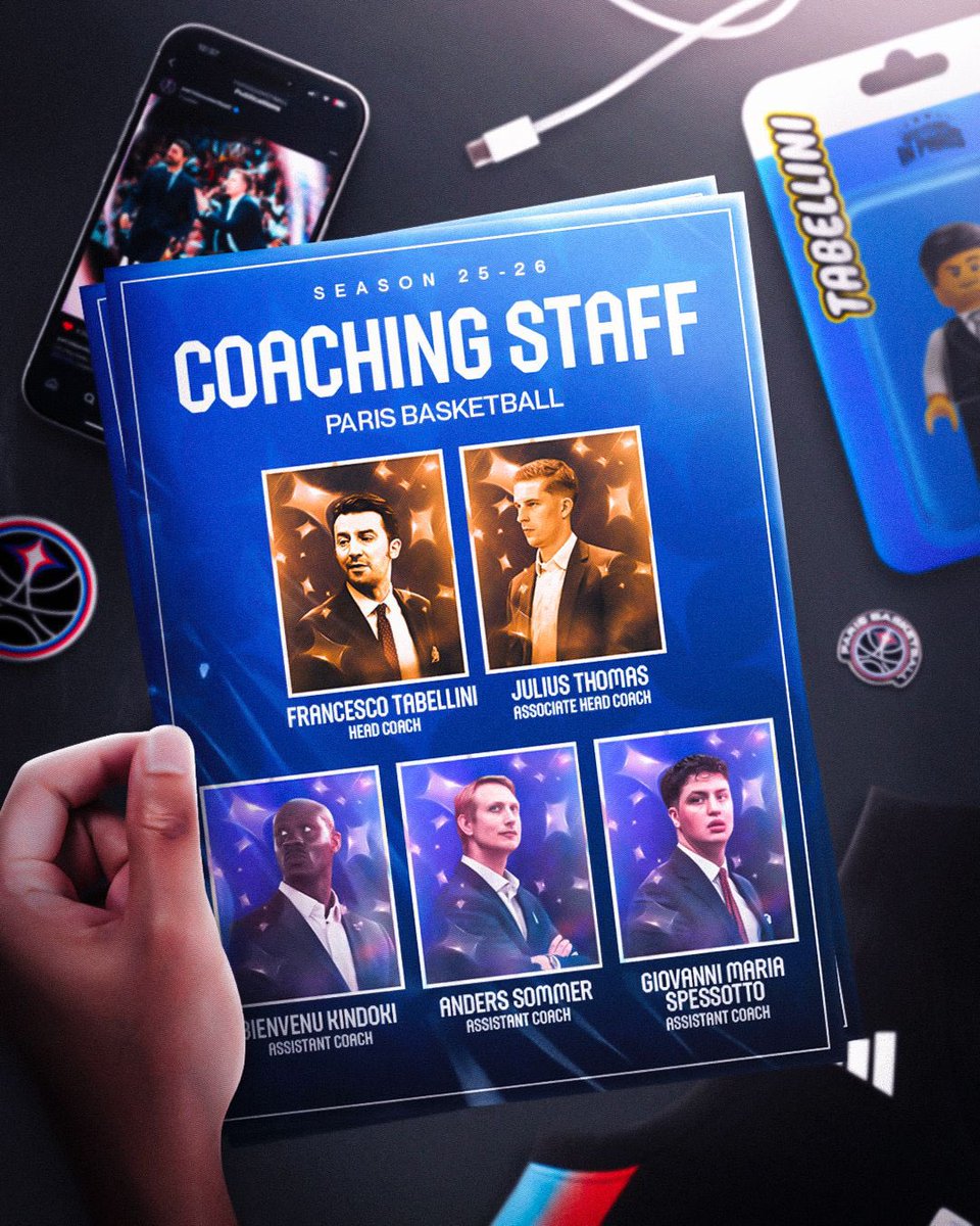 ParisBasketball's tweet image. Here is our 2025-2026 coaching staff 🙌
Ready to work and do big things 🫡