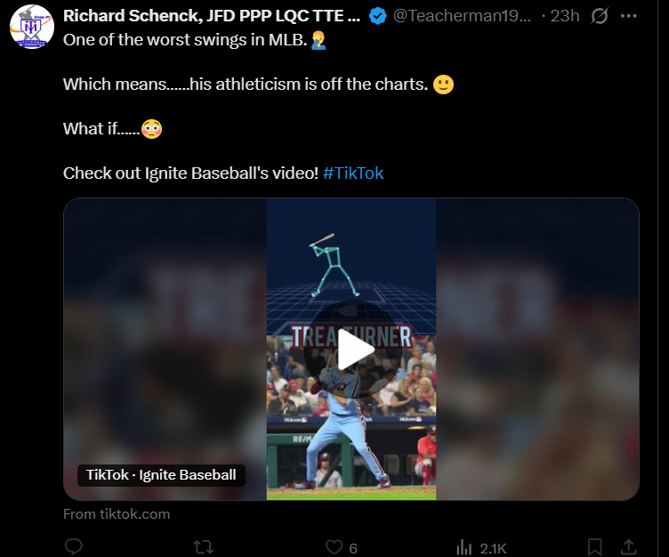 Trea please come to my office.  I know you are a career .295 hitter and have hit over .300 five times but we have to talk about fixing your swing.  <a href="/shegone03/">Fryedaddy/Frito</a> <a href="/DMEASrecruiting/">Doug Mientkiewicz</a> <a href="/WWBAD32/">Brian Anderson 🌵</a> <a href="/pbhits2/">Paul Blair</a> <a href="/TheRealJHair/">Jerry Hairston, Jr.</a>