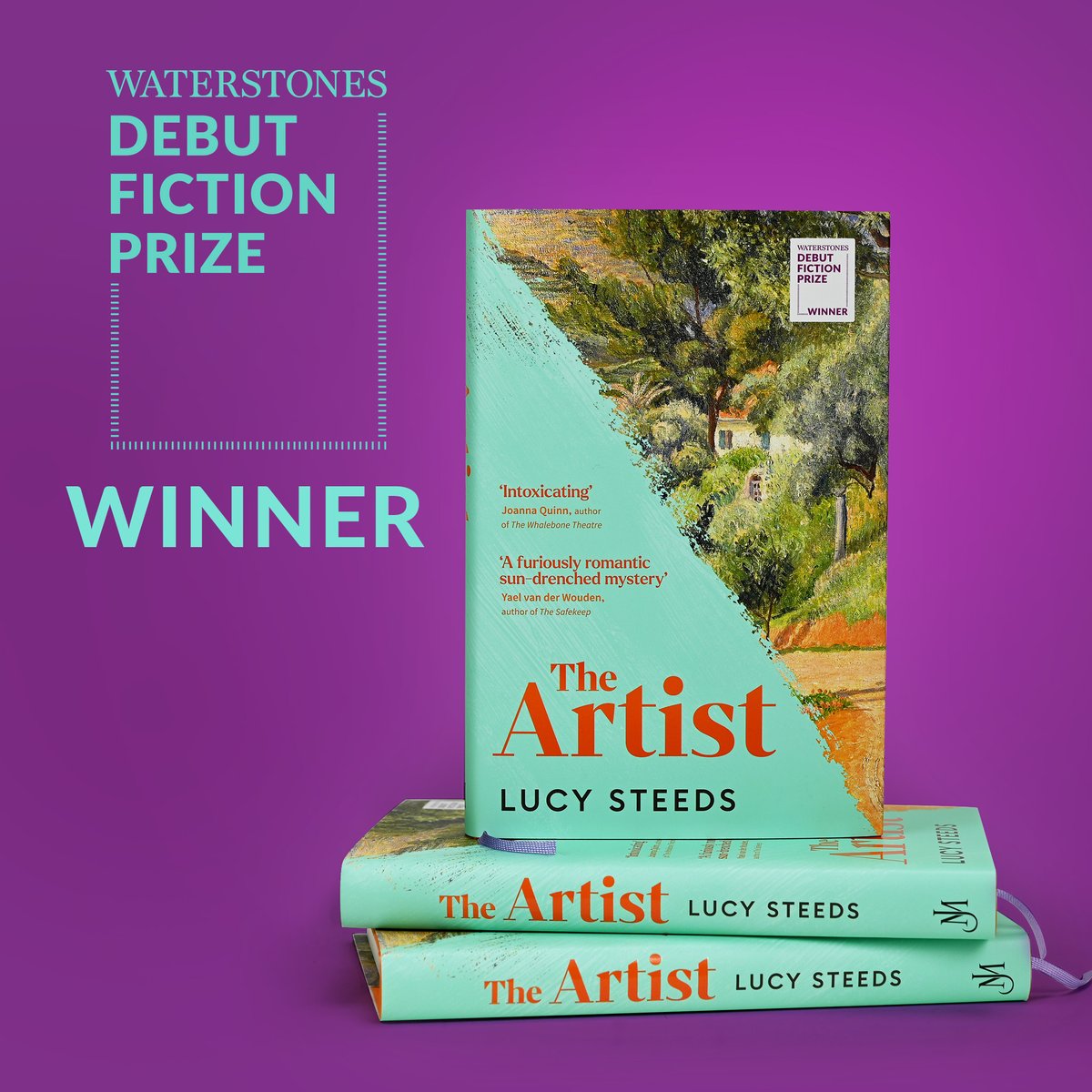 ICYMI, earlier this week we announced the winner of the 2025 Waterstones Debut Fiction Prize, THE ARTIST by Lucy Steeds! 🎉

An intoxicating tale of creativity, possession and freedom set in 1920s Provence, find our Exclusive Edition here: waterstones.com/book/the-artis… #WDFP
