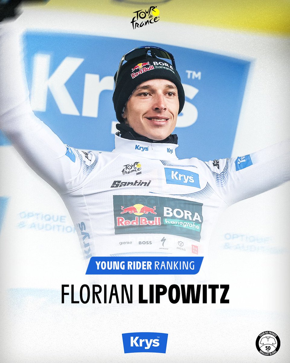 🎽 Jerseys after stage 1️⃣9️⃣ / Maillots distinctifs après l'étape 1️⃣9️⃣

💛 <a href="/TamauPogi/">Tadej Pogačar</a> 🇸🇮
💚 Jonathan Milan 🇮🇹
🔴⚪️ <a href="/TamauPogi/">Tadej Pogačar</a> 🇸🇮
👶 Florian Lipowitz 🇩🇪

#TDF2025