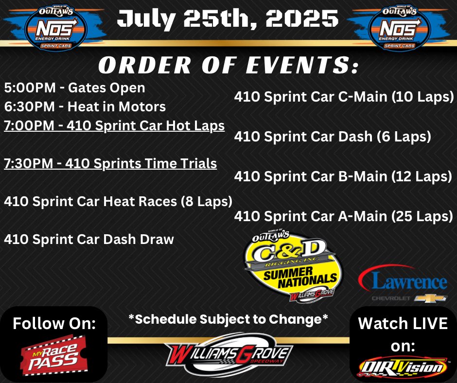 WilliamsGrove's tweet image. ๐ข๐ฟ๐ฑ๐ฒ๐ฟ ๐ผ๐ณ ๐๐๐ฒ๐ป๐๐ ๐ณ๐ผ๐ฟ ๐ง๐ผ๐ป๐ถ๐ด๐ต๐โ๐ ๐ฅ๐ฎ๐ฐ๐ฒ: