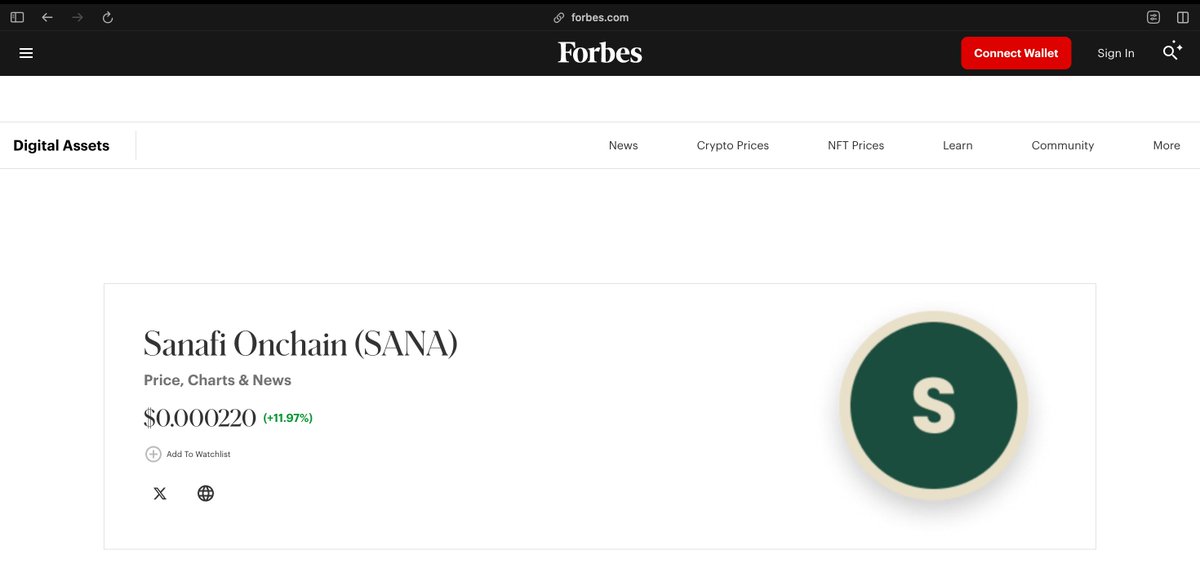 Excited to share that, we are listed on Forbes.

Link: forbes.com/digital-assets…

$SANA 

5dpN5wMH8j8au29Rp91qn4WfNq6t6xJfcjQNcFeDJ8Ct