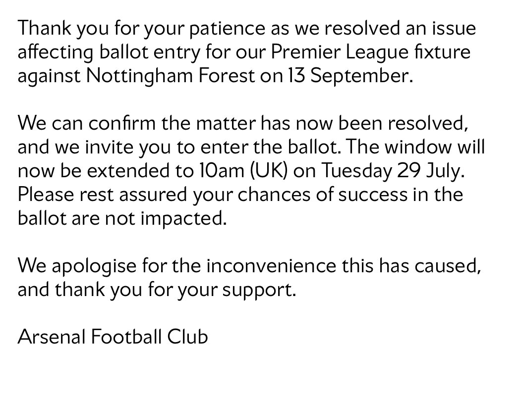 AFCBallots's tweet image. An update from the club with regards to the Forest ballot

👇
