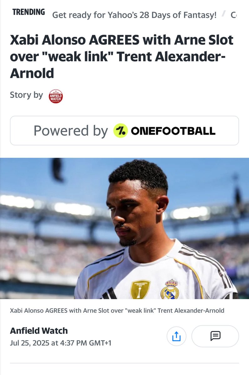 CollopySamantha's tweet image. Alonso AGREES that Trent is a “ weak link”
via yahoo sports! 🤣
Hahaha we are having a great summer guys!
I love our club! 🙏
@YahooSports #trent #LFC #TransferNews