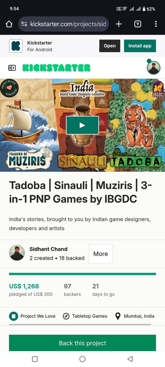 We’re honoured to share that Kickstarter has awarded us the “Projects We Love” tag! 🥳 <a href="/Indiabgdc/">IBGDC Team</a>

And to each and every one of you — thank you for the love, the shares, the encouragement, and the faith you’ve placed in this campaign 🤍💚
#printandplay #kickstarter
