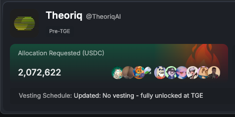 condzxyz's tweet image. congrats on the sale @TheoriqAI
quick fixes on TGE listening to CT in real time
not a small feat
curious on the next kaito community sales
*btw once again companies that work with AI / agentic showing how fast they're to adapt