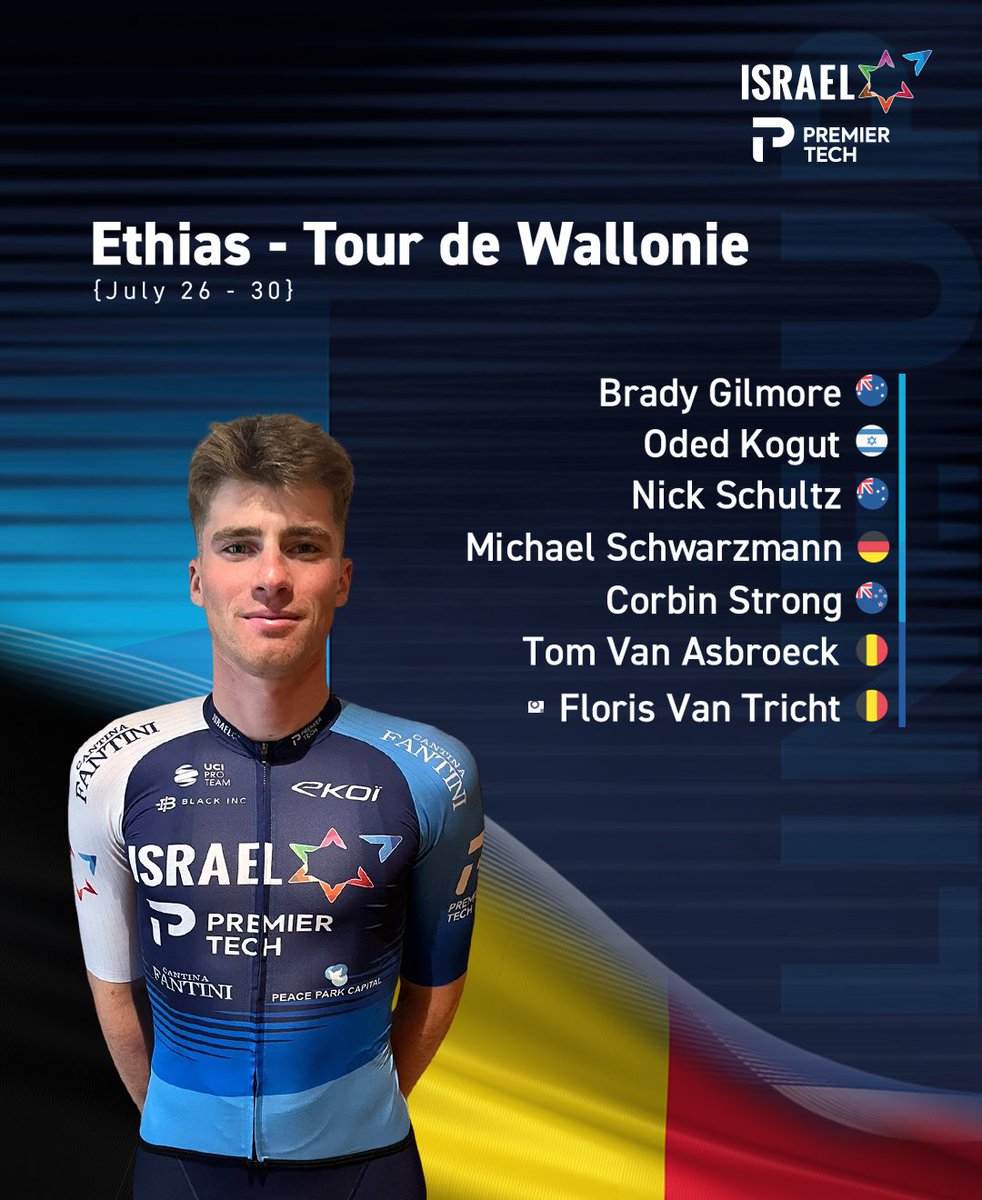 IsraelPremTech's tweet image. After a successful 2024 edition, we’re returning to the @tourdewallonie, which starts in Nassogne on Saturday.
@corbin_strong, winner of a stage and 🥈 on GC in last year’s race, and recent IPT Academy graduate @FlorisVanTricht feature in our line-up 👇
🇧🇪 #TourDeWallonie…