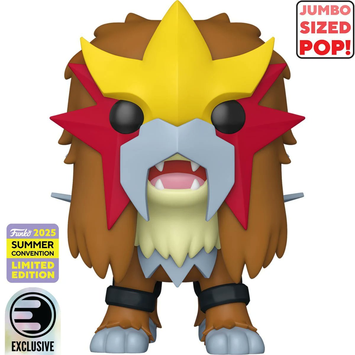 Pokégraph (@pokegraph) on Twitter photo Voici la Funko POP taille Jumbo de Entei, exclusive à Funko 2025 Summer Convention. 
#PokemonGoodies Voici la Funko POP taille Jumbo de Entei, exclusive à Funko 2025 Summer Convention. 
#PokemonGoodies