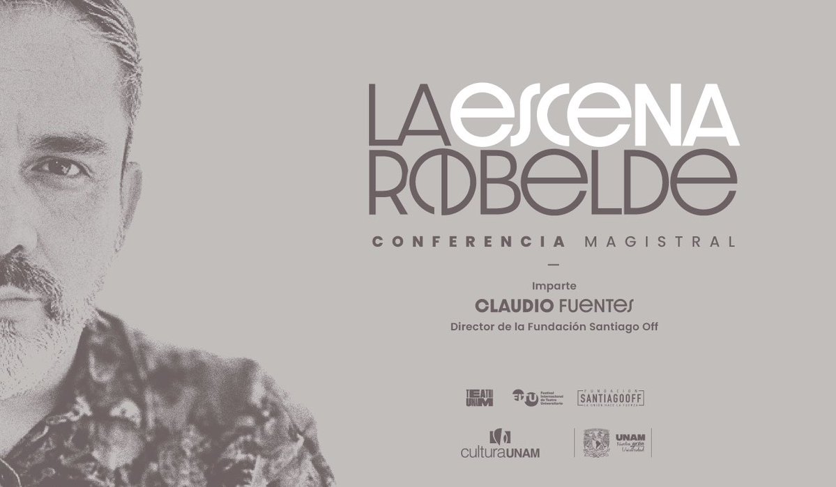 Teatro UNAM (@teatrounam) on Twitter photo 📺 Visita nuestro canal de YouTube y revive la conferencia magistral “La escena rebelde” con Claudio Fuentes, director de <a href="/santiagooff/">Santiago Off</a>.
Una reflexión sobre el festival y la importancia de la creación de redes dentro de las artes escénicas.
▶️ youtu.be/XnaPI60ElfE?si… 📺 Visita nuestro canal de YouTube y revive la conferencia magistral “La escena rebelde” con Claudio Fuentes, director de <a href="/santiagooff/">Santiago Off</a>.
Una reflexión sobre el festival y la importancia de la creación de redes dentro de las artes escénicas.
▶️ youtu.be/XnaPI60ElfE?si…