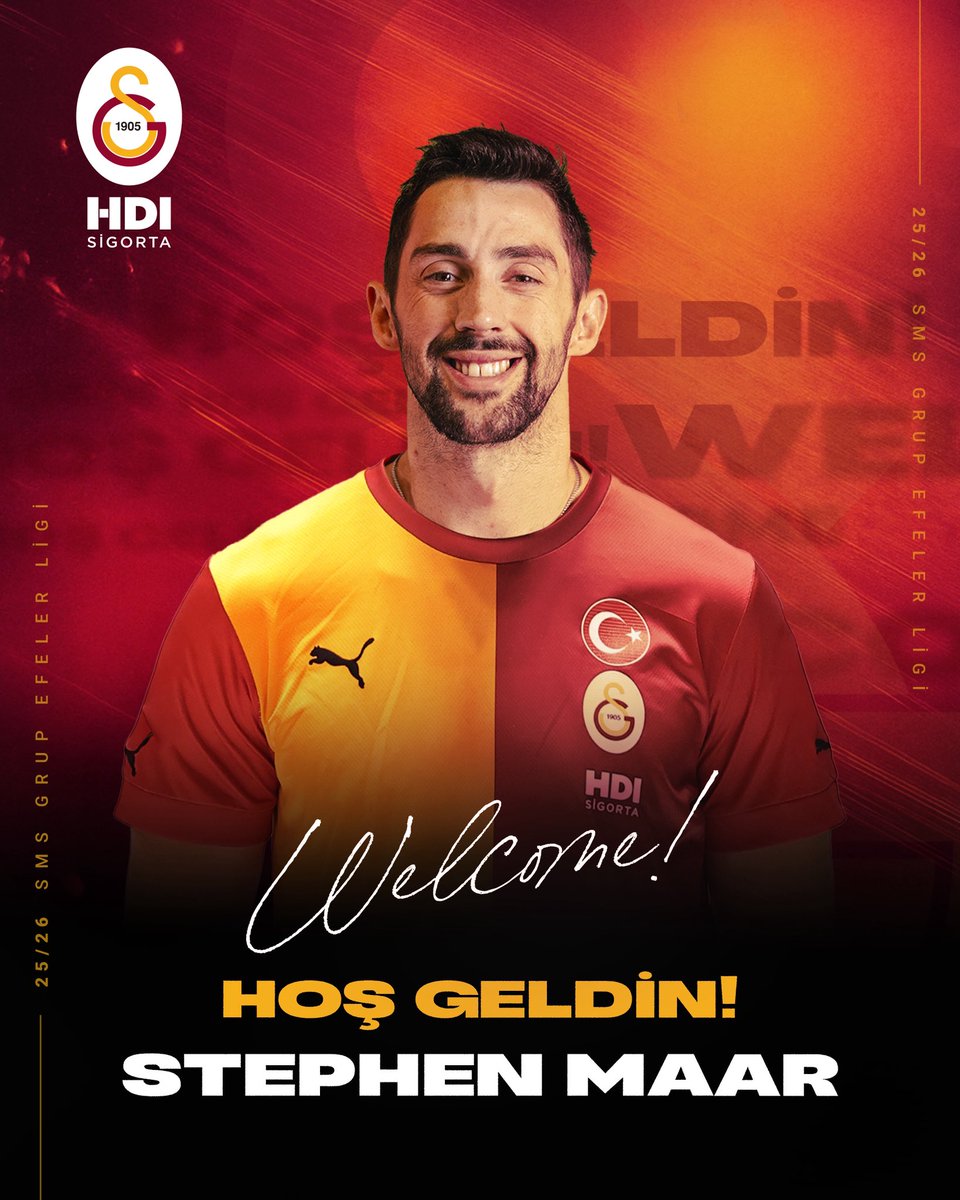 Hoş geldin Stephen Maar! 💛❤️

✍️ Galatasaray HDI Sigorta Erkek Voleybol Takımımız, Kanadalı smaçör Stephen Maar ile 2 yıllık sözleşme imzaladı.

Detaylar için 👉 galatasaray.org/haber/voleybol…