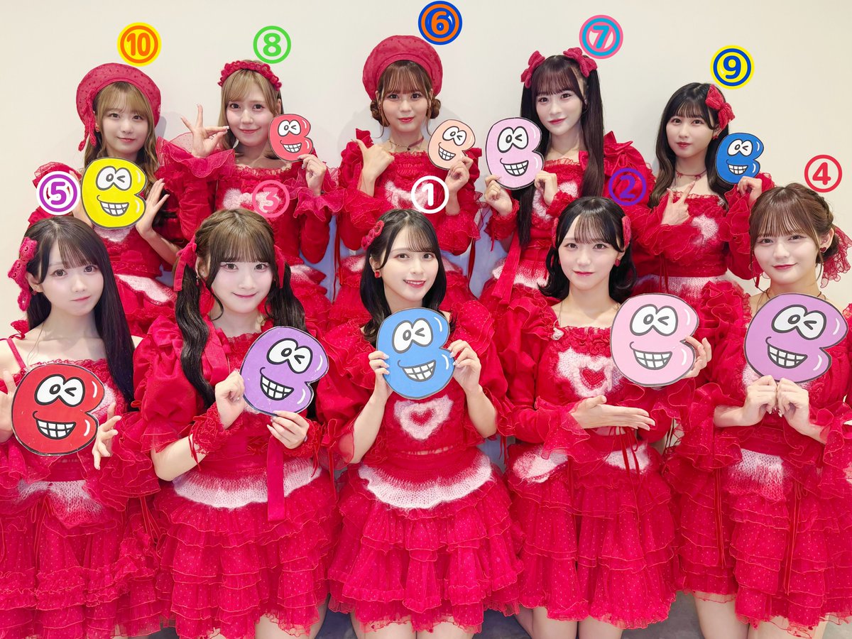 EqualSaito's tweet image. #バズリズム02=LOVE😉#イコラブ
①佐々木舞香@sasaki_maika
②野口衣織@noguchi_iori
③齋藤樹愛羅@saitou_kiara
④髙松瞳@takamatsuhitomi
⑤大谷映美里@otani_emiri
⑥大場花菜@hana_oba
⑦音嶋莉沙@otoshima_risa
⑧諸橋沙夏@morohashi_sana
⑨山本杏奈@yamamoto_anna_
⑩瀧脇笙古@shoko_takiwaki