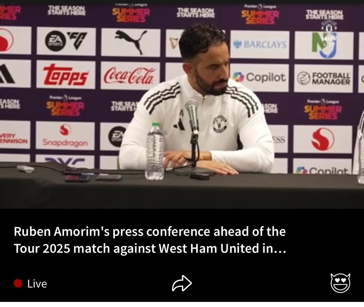 SwedishRumble's tweet image. Amorim: Cunha and Mbuemo can play as No 9s, and Rasmus and Josh is working to improve there.
≈I rather go into the season with the squad I have than to make the wrong signing.