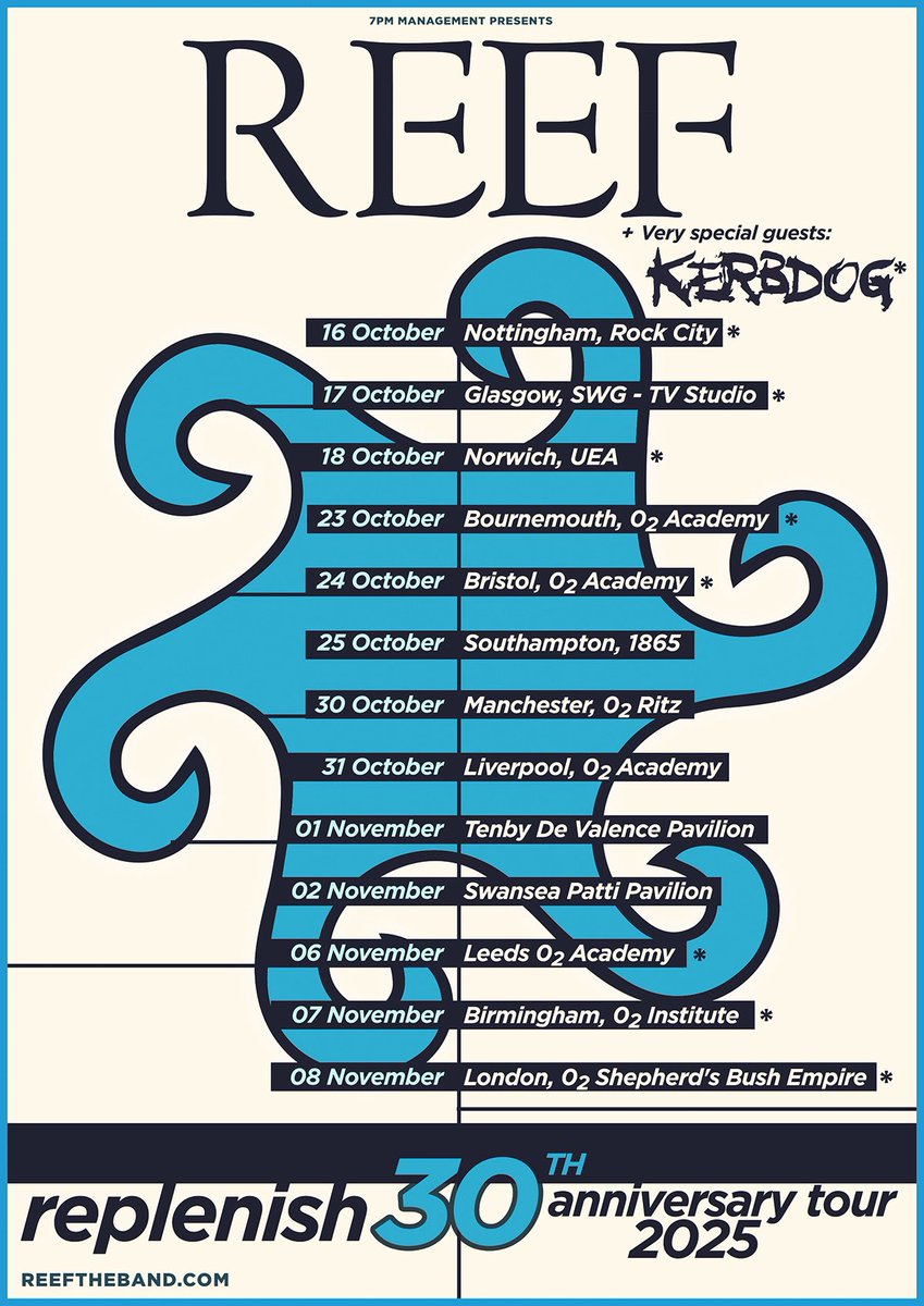 Who’s coming to celebrate REPLENISH turning 30? 

reeftheband.com/#live