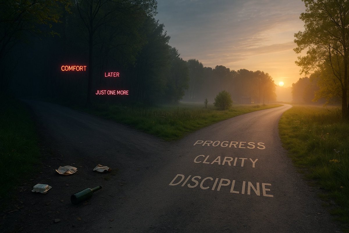 W8ofYourHabits's tweet image. I hit a wall.
Fat loss stalled.
I knew why.

So I made a choice:
Pause alcohol.

Not forever. (maybe)
Just long enough to reset.

6 weeks later:

Down 8 lbs.
Back on track.
Feeling better.

Is there a choice you need to make?

Drop a comment.
We’ll work on it together.

Always…