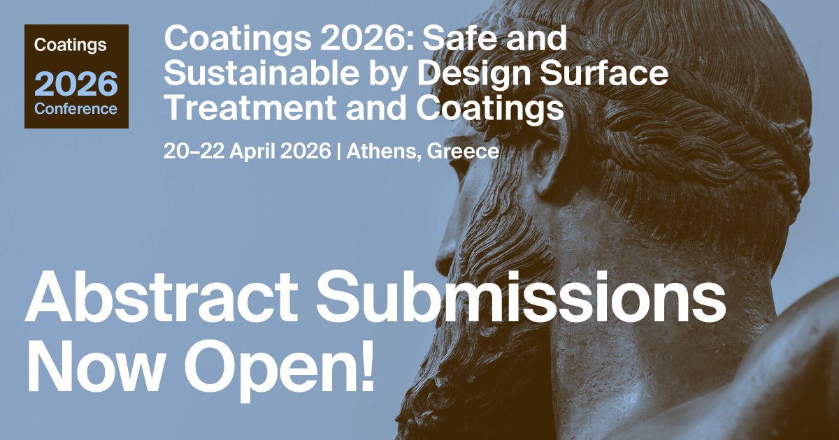 sciforum's tweet image. π’ Abstract submissions are NOW OPEN for Coatings 2026! π¨
π Hereβs your chance to share your frontline research with an international, interdisciplinary audience of experts in surface finishing! π
β π
Time and Place: April 20β22, 2026 | Athens, Greece ποΈ
β³Abstractβ¦