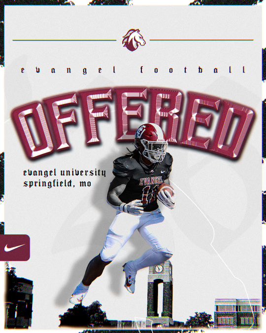 After a great team camp I blessed to receive my second offer from <a href="/Evangel_FB/">Evangel Football</a>. <a href="/CoachWill2NINES/">Myles Williams</a> <a href="/CoachHepola/">Chuck Hepola</a> <a href="/ParkviewVikings/">Parkview Football</a>