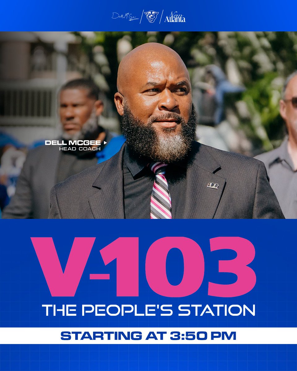 GeorgiaStateFB's tweet image. On the radio! 🎙️
Catch Head Coach @DellMcGee on the Greg Street Show on @V103Atlanta today starting at 3:50 PM!
#LightItBlue | #NewAtlanta