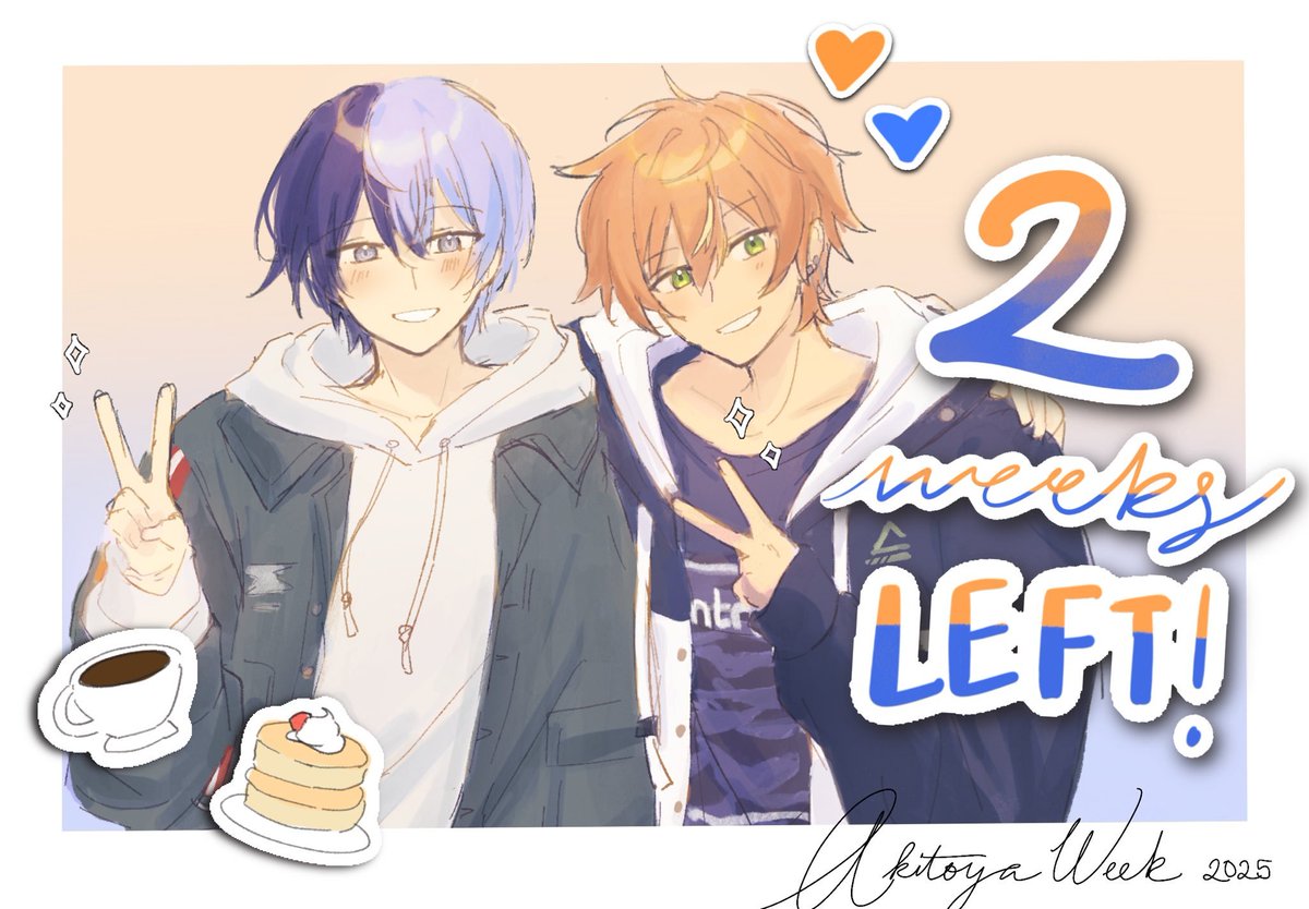 2 weeks to go! ☕️🥞

🖌️ <a href="/tireamisu_/">rea</a> 
#akitoyaweek25