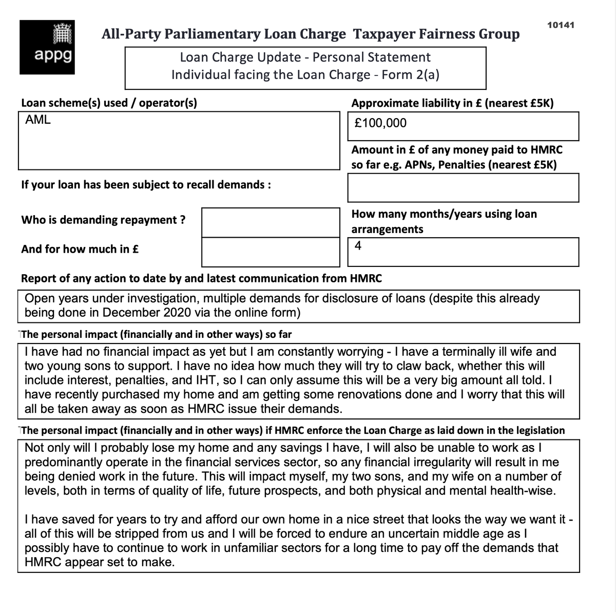 LC_Impact's tweet image. I am constantly worrying – I have a terminally ill wife and two young sons to support. I have no idea how much they will try to claw back... I worry that this will all be taken away as soon as HMRC issue their demands
@LCAG_2019
@loanchargeAPPG
#LoanChargeScandal