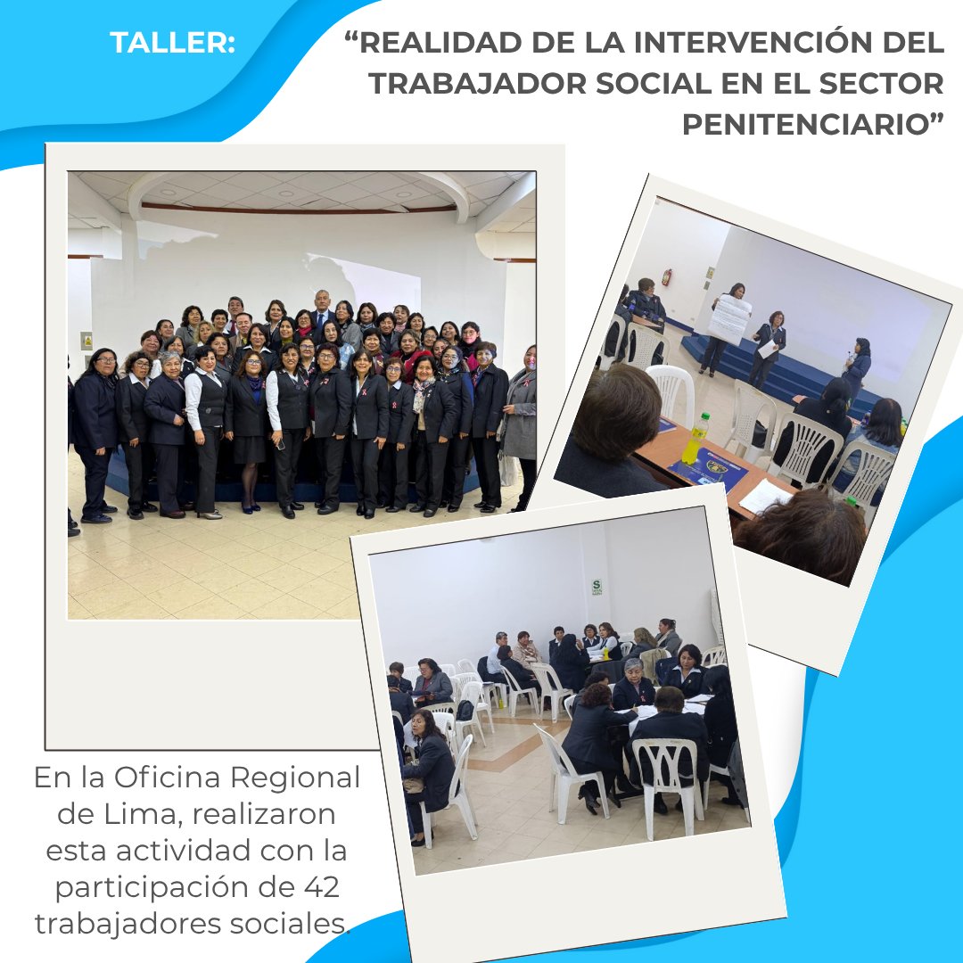 INPEgob's tweet image. 🙌✨ En el #DíaDelTrabajadorSocial, saludamos a nuestros 128 profesionales que, con compromiso y empatía, impulsan la resocialización en todo el país. Este año reforzaron su labor con el seminario virtual nacional y un taller en Lima, para seguir abriendo segundas oportunidades.