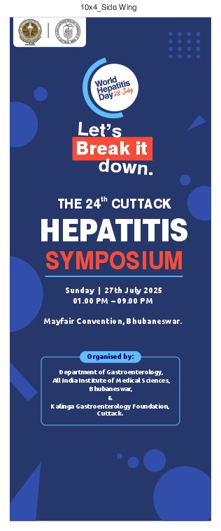 shivaramsingh's tweet image. 24th #CuttackHepatitisSymposium to be organised on the eve of #WorldHepatitisDay at Mayfair Convention. Organised by @KGF_Trust and @AIIMSBhubaneswr Gastroenterology Dept. Key speakers include @wadhawan_manav @DrKaushalMadan1 @RoyAHep @PrajnaAnirvan @NancyReau #LiverTwitter