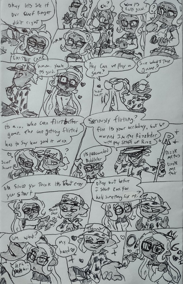 RangerBizmuth's tweet image. Well finally done with Bday comics
Anywho this was for Alyssa owned by @BrandonOctoling
Had a little flirting competition until alyssa was only day dreaming about it once she is about to take ranger to the park. The NOPE bus express had other plans