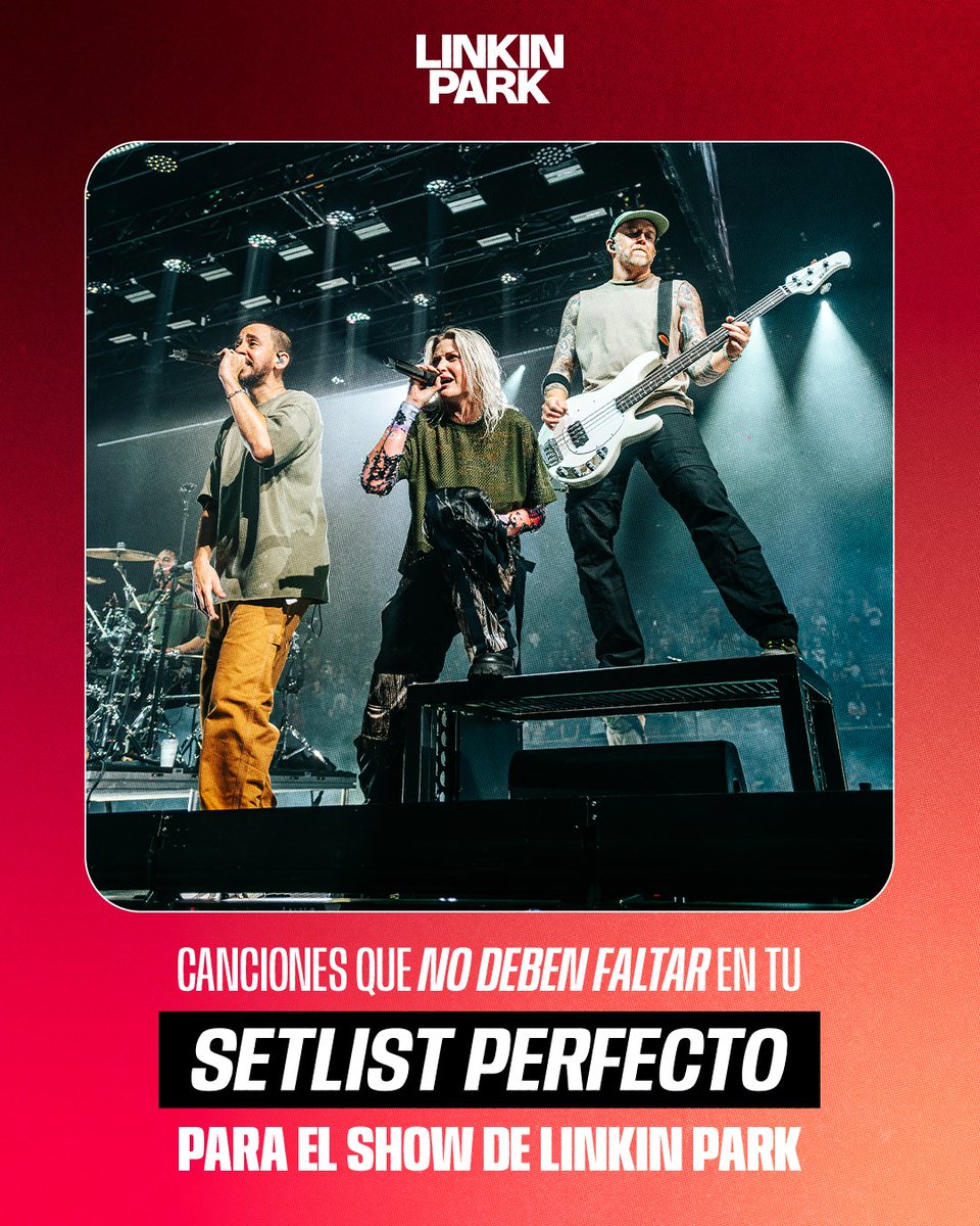 dgmedioschile's tweet image. Comenta tu wishlist de temazos para darlo todo junto a @linkinpark este 2 de noviembre 👇
¡Nos vemos en el From Zero World Tour! 💥
🎟️ Entradas en ticketmaster.cl/event/linkin-p…