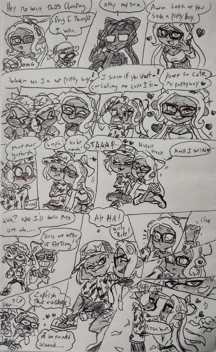 RangerBizmuth's tweet image. Well finally done with Bday comics
Anywho this was for Alyssa owned by @BrandonOctoling
Had a little flirting competition until alyssa was only day dreaming about it once she is about to take ranger to the park. The NOPE bus express had other plans
