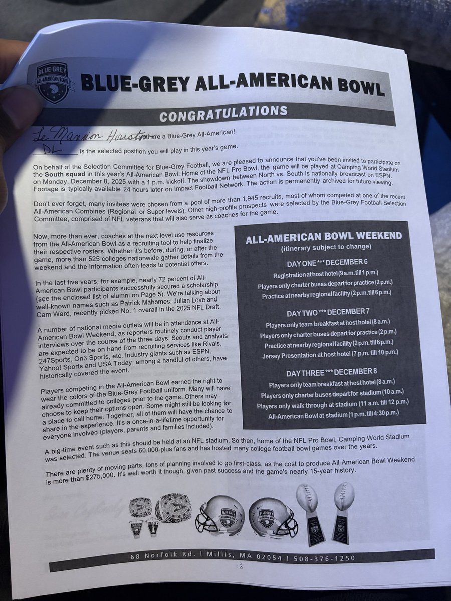 Lemarion Houston (@d1houston) on Twitter photo I just want to thank God for this opportunity for being selected to play in the <a href="/BlueGreyFB/">Blue-Grey All-American Bowl</a> All American Bowl, the grind donโt stop. I just want to thank God for this opportunity for being selected to play in the <a href="/BlueGreyFB/">Blue-Grey All-American Bowl</a> All American Bowl, the grind donโt stop.