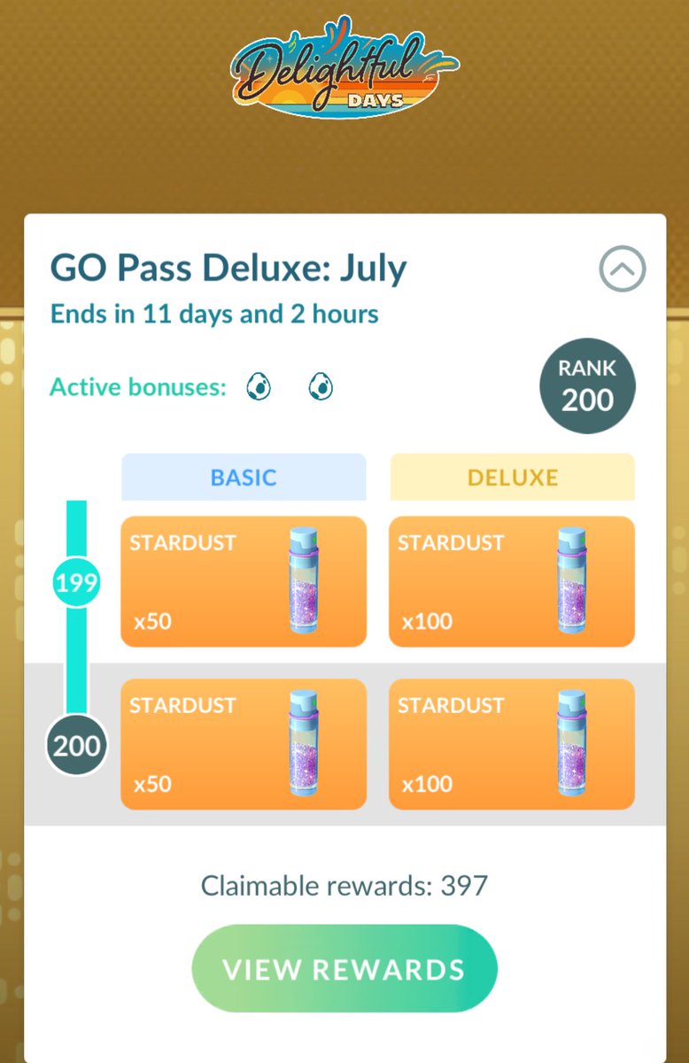 Qshinys's tweet image. Finished the Go Pass Deluxe: JULY this morning!
When should I claim all the goodies 🧐🤔
#PokemonGo #PokemonGoApp