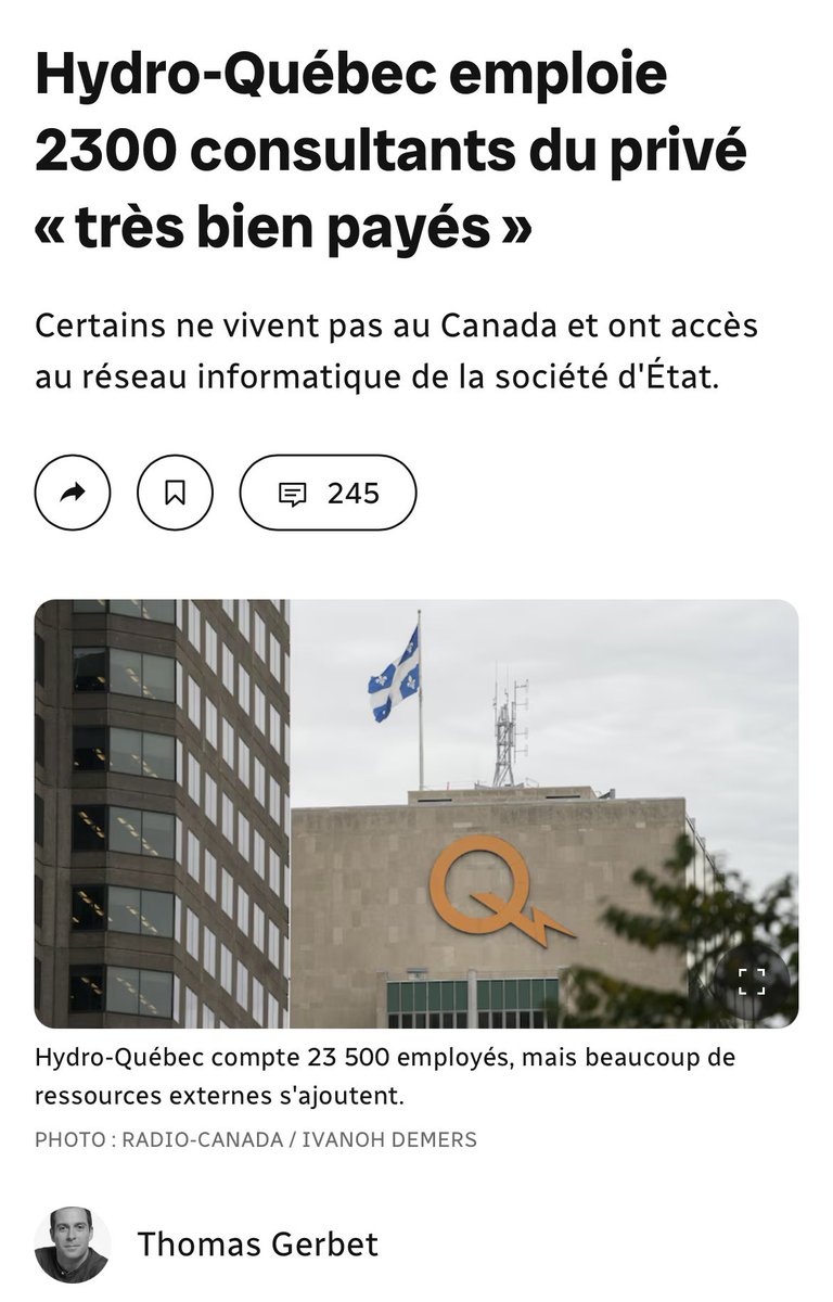Librechoix99's tweet image. Hydro-Québec nous fait croire qu’ils ont 23 506 employés. 🧐
Mais dans les vraies affaires, @ThomasGerbet a trouvé que c’est 47 468 personnes qui travaillent pour eux. QUARANTE-SEPT MILLE QUATRE CENT SOIXANTE-HUIT. 🤯
C’est quasiment le double, ost****.
Ils nous parlent juste…