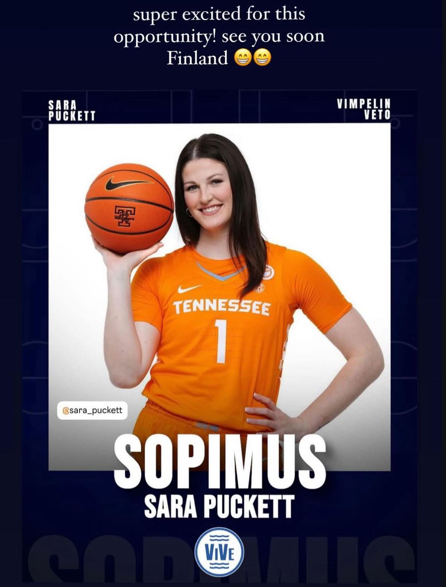 AL Southern Starz (@alsostarz) on Twitter photo STARZ 2021 grad / <a href="/LadyVol_Hoops/">Lady Vols Basketball</a> 2025 grad 6-2 Fwd SARA PUCKETT is heading to begin her Professional Basketball Career in Finland this Fall! Congrats <a href="/SaraPuckett13/">Sara Puckett</a>! 👏 Go STARZ! ⭐️ STARZ 2021 grad / <a href="/LadyVol_Hoops/">Lady Vols Basketball</a> 2025 grad 6-2 Fwd SARA PUCKETT is heading to begin her Professional Basketball Career in Finland this Fall! Congrats <a href="/SaraPuckett13/">Sara Puckett</a>! 👏 Go STARZ! ⭐️