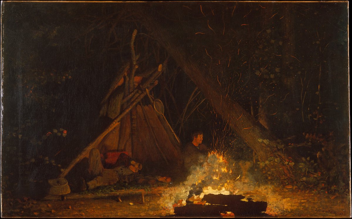 heartefact's tweet image. camp fire, 1880.
