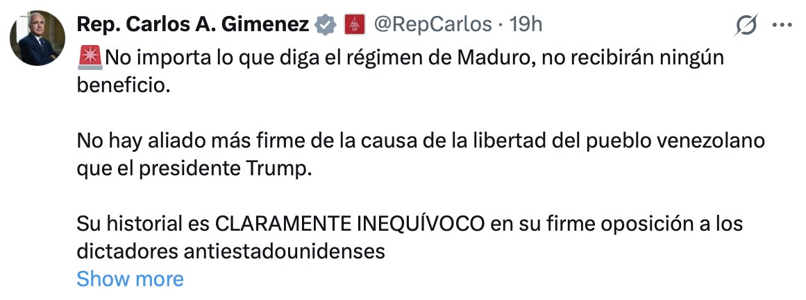 aperezriverol's tweet image. Los políticos del exilio cubano y venezolano saben que así como no se puede operar con GAESA sin que el régimen cubano engorde sus bolsillos, no se opera con PDVSA sin que engorden los de Maduro.
Su apoyo a Trump tras renovar la licencia de Chevron, y esta patética justificación…