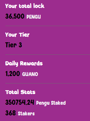 guanocoin's tweet image. There are now 350K $PENGU locked in the cave!
#Loadthecave
#penguinspooptoo