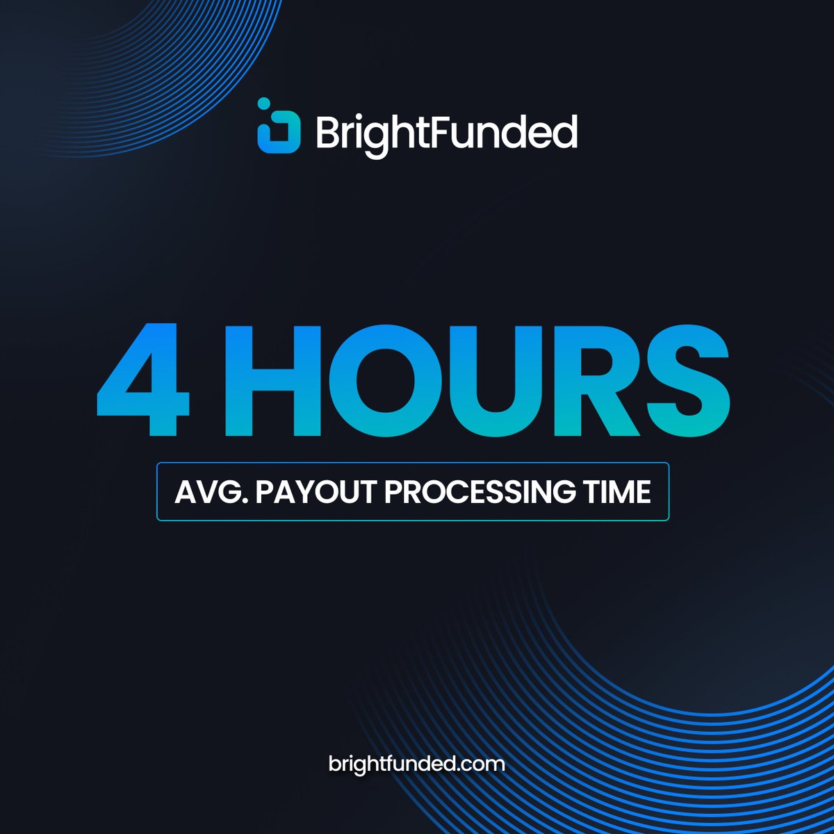 BrightFunded's tweet image. Fast payouts are non-negotiable.
BrightFunded traders don’t wait — with average processing times under 240 minutes, speed is the standard.
Ready to experience it?
Start here ▶️ BrightFunded.com