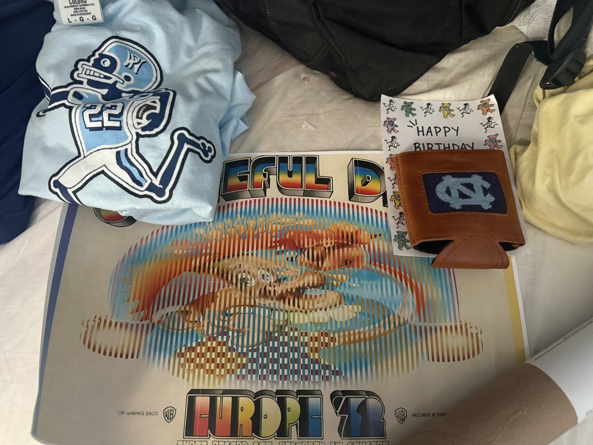 Johnbellsburner's tweet image. Turnin 21 today. Panic night 2 inbound.
Girlfriend hooked me up with some sweet presents. Check out that card too 👀