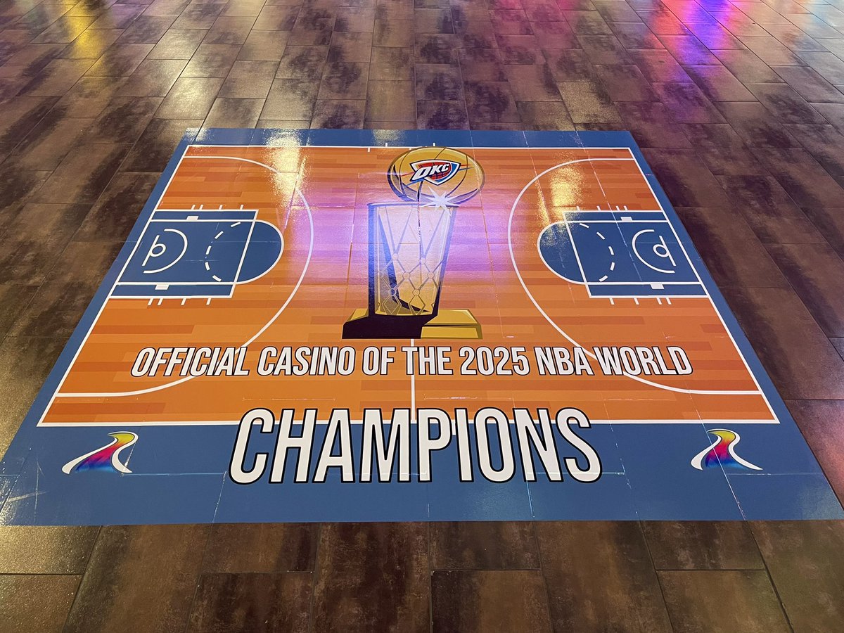 steelyonsports's tweet image. Some new floor signage here @RiverwindCasino 🙌🏼 #ThunderUp