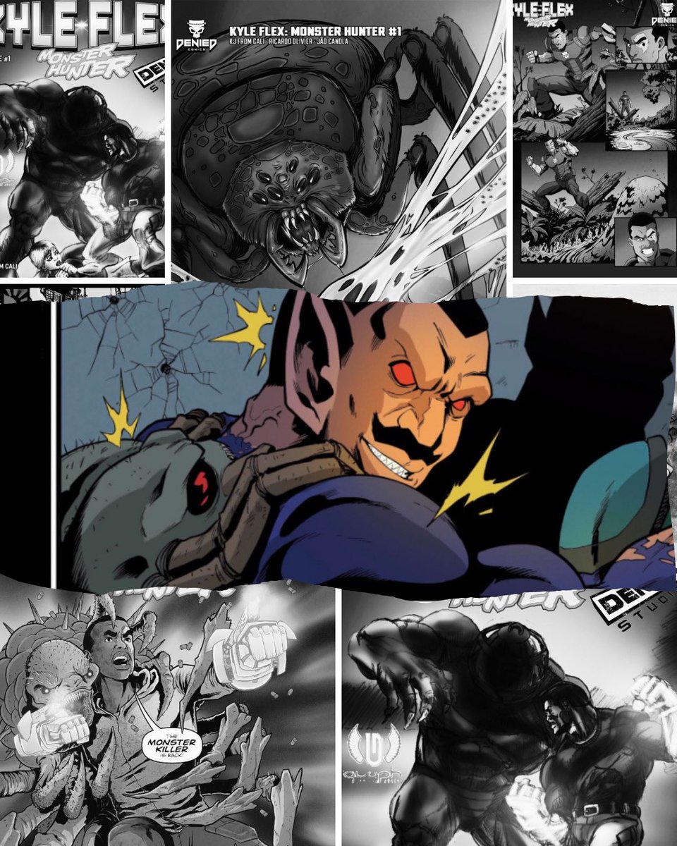 KJFROMCALI's tweet photo. Everyone Loves a Great Villain…
Meet the main antagonist in the Kyle Flex Comic book. The Black Recluse. And Yes that’s a Giant spider attached to his back!
Read the 1St 5 pages now on @GlobalComix and I’ll see you During Monster Hunting Season in October!
#KyleFlex https://t.co/cQmy6Xq2x8