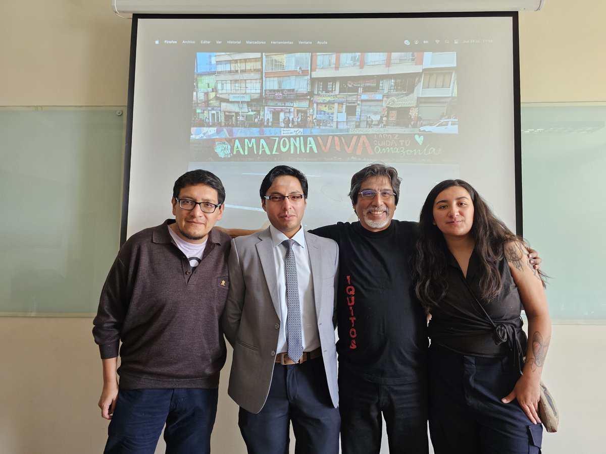 MapHubLAC's tweet image. ¡Gracias, @ABRELATAM + @ConDatosLATAM! 🇧🇴🌎 Celebramos un conversatorio moderado por @Cyberjuan con colegas de Bolivia, Colombia y Ecuador sobre cómo las comunidades indígenas en la #Amazonía están usando herramientas libres para mapear y defender sus territorios.