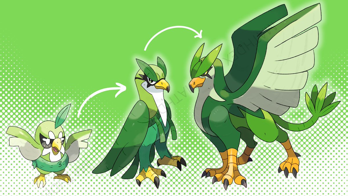 mathneves012's tweet image. Hello, I will introduce my grass type starter😁

 Nespeck -Baby Eagle Pokemon
Grass🍃

Foliagle - Leaf Eagle Pokemon
Grass/Flying🍃🪶

Griffleaf- Griffin Pokemon
Grass/Flying🍃🪶

#Fakemon #PokemonLegendsZA #PokemonGO #pokemonart  #sugimoristyle #fakedex #artwork
