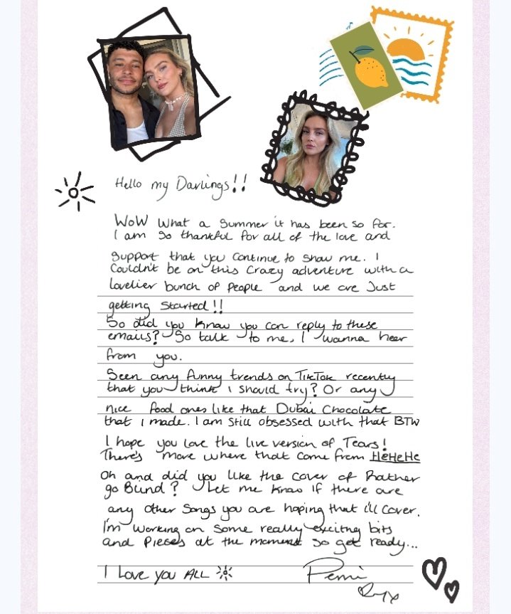 prrievcut's tweet image. i love perrie&apos;s letters so much 🥺🫶🏻