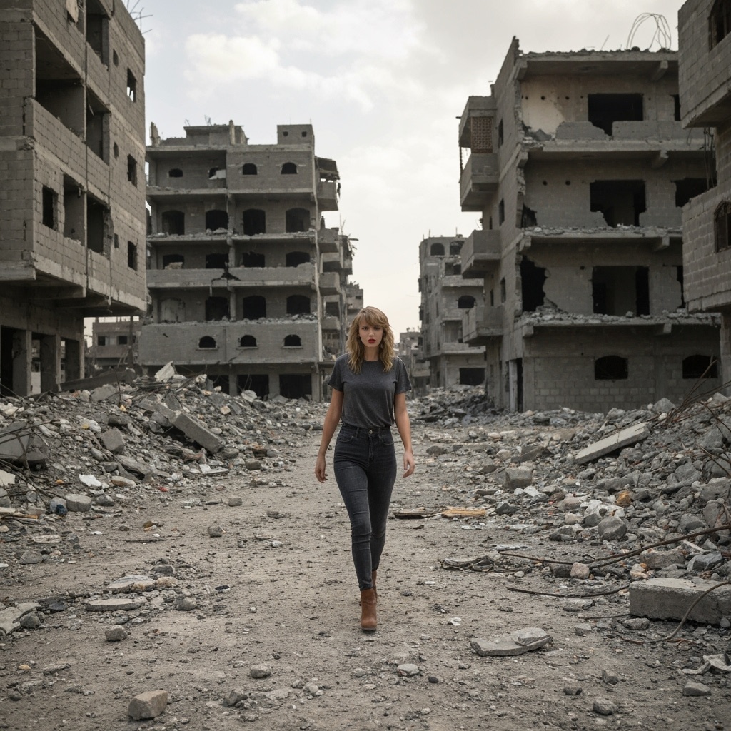 LeeCamp's tweet photo. 🚨 Taylor Swift goes to Gaza to bring attention to the genocide https://t.co/JVqXSnGBLr