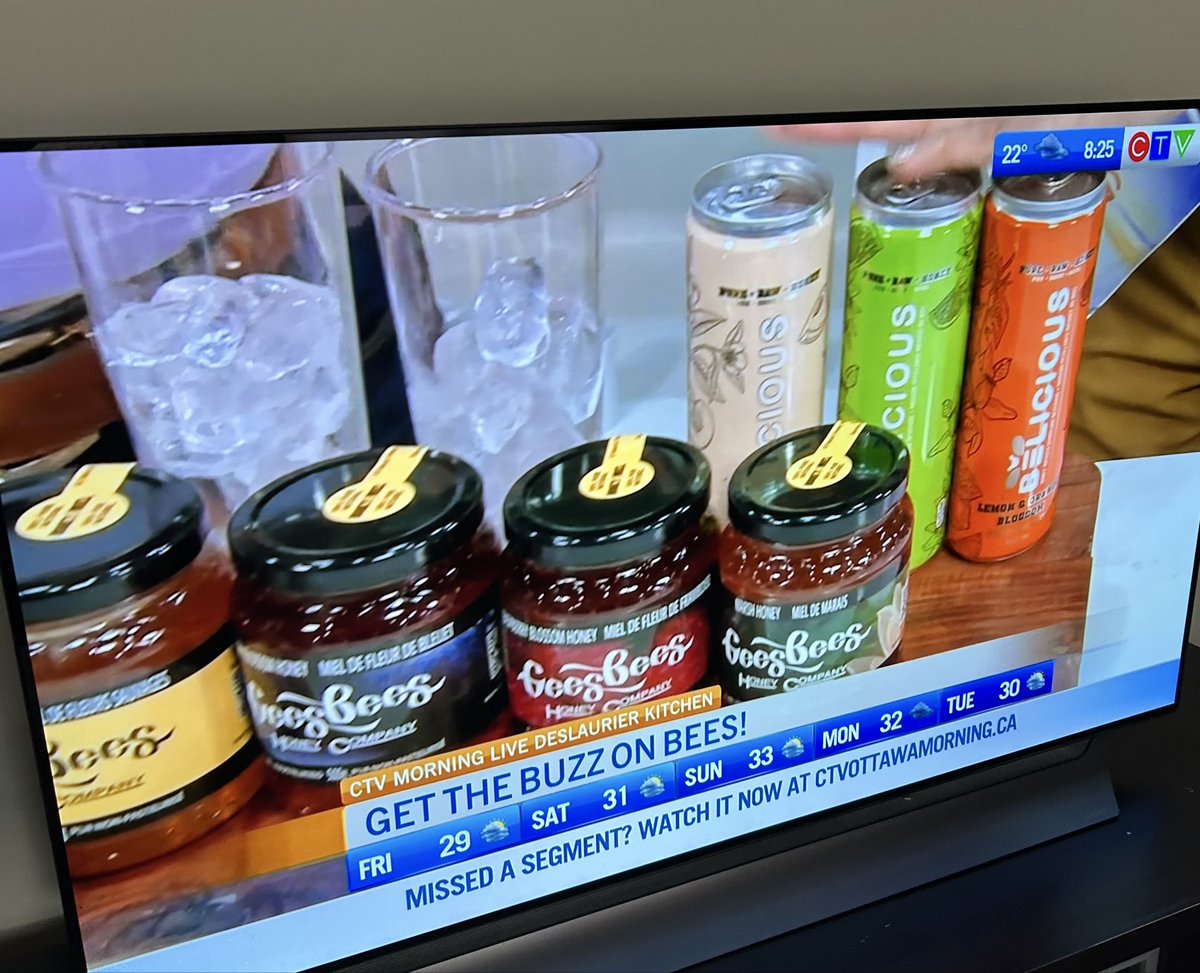 The morning buzz is <a href="/GeesBeesHoney/">Gees Bees Honey Company</a> on @CTVOttMornLive Fantastic local business in Honey Gables on River Road <a href="/NCC_CCN/">National Capital Commission</a> Good things grow in Ontario <a href="/FoodlandOnt/">Foodland Ontario</a> 🇨🇦 🐝 À bonne terre, bons Produits!