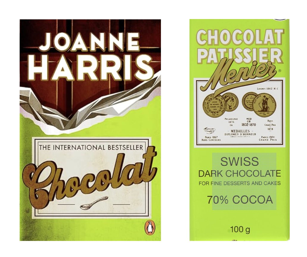 TripFiction's tweet image. FRANCE
Surely not? Am I seeing things... ?
The current e book cover of Chocolat by Joanne Harris
Who on earth thought this was a good look for this iconic book?