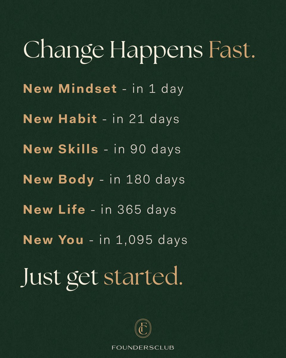 FoundersClubUS's tweet image. Change Happens Fast: