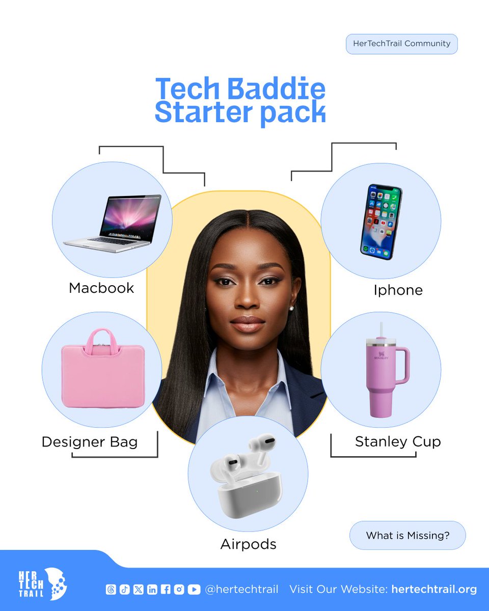 hertechtrail's tweet image. Shoutout to all our tech baddies ๐
Typically
- In a mid to senior level role.
- 5+ years experience.
- Building careers and their dream lives.
Whatโs missing from this starter pack? Add yours ๐๐พ
Tag a tech baddie you know.