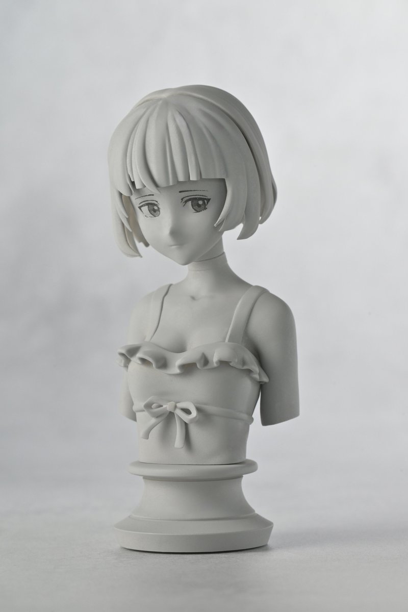【原型展示のお知らせ】
WF2025夏「さまお工房」で初出展します！

オリジナル胸像ガレキ
『夏陰（なつかげ）の少女』
サフ吹き原型を展示予定です

初参加ですが、よろしくお願いします！

#WF2025S #WF2025夏 #ワンフェス